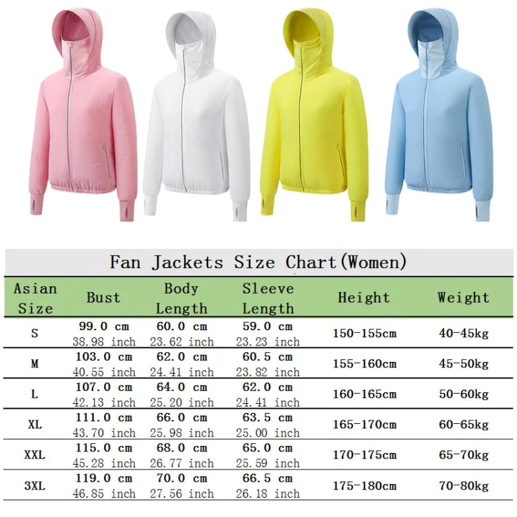 Women Summer Cooling Air-conditioning Clothes Jacket Include 2 5V Portable Fans