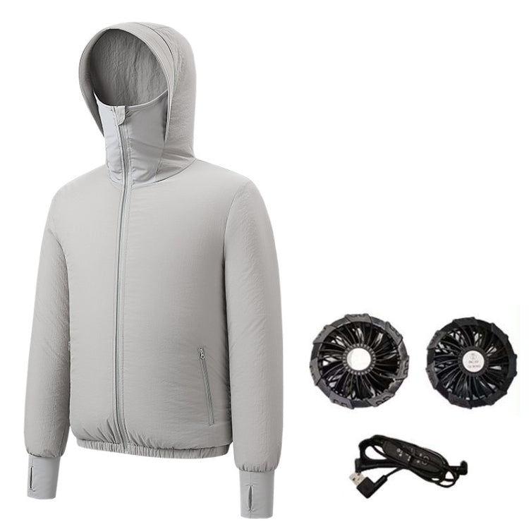 Men Summer Cooling Air-Conditioning Clothes Jacket Include 2 5V Portable Fans My Store