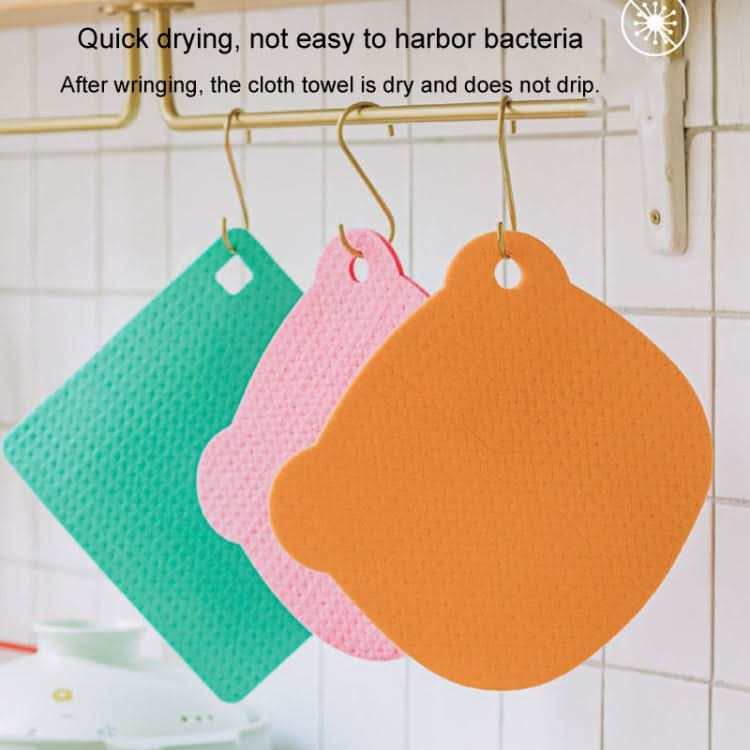 Wood Pulp Cotton Rag Kitchen Absorbent Traceless Cleaning Cloths Oil-free Sponge Wipes Reluova