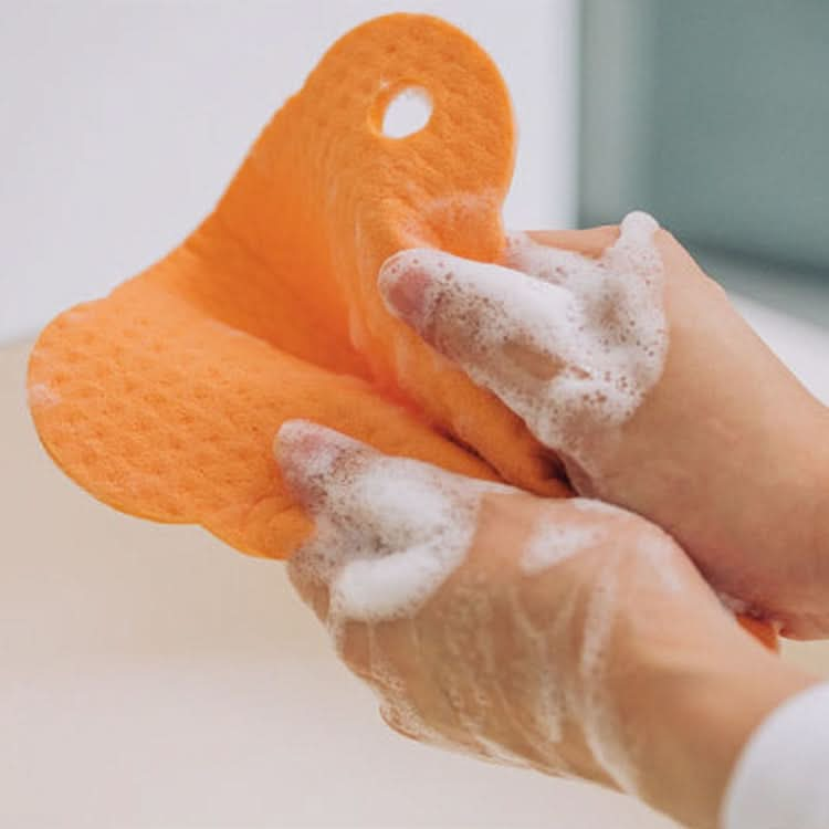 Wood Pulp Cotton Rag Kitchen Absorbent Traceless Cleaning Cloths Oil-free Sponge Wipes Reluova