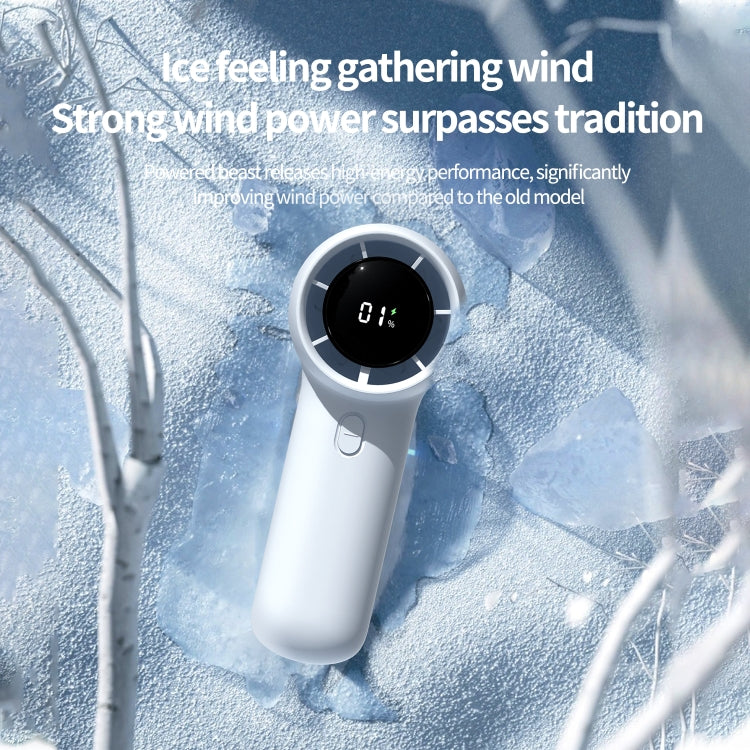 Outdoor Handheld Turbine Digital Display 100-Speed High-Speed Mini Fan Reluova