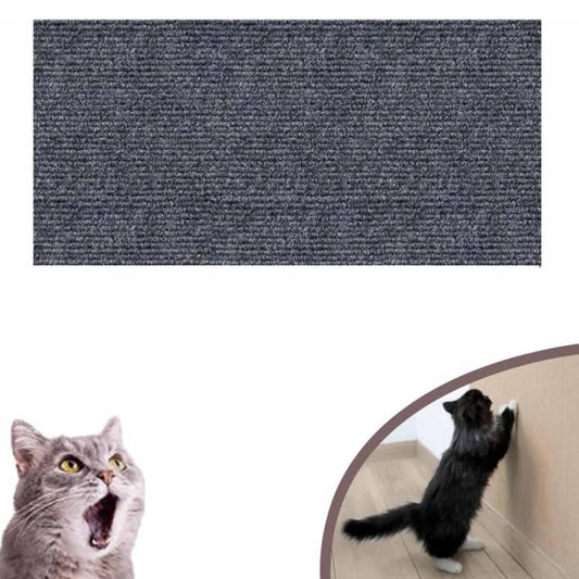 30 x 100cm Trimmable Self-Adhesive Cat Scratching Mat DIY Climbing Cat Scratcher(Dark Gray)-Reluova