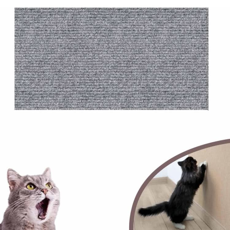 30 x 100cm Trimmable Self-Adhesive Cat Scratching Mat DIY Climbing Cat Scratcher(Light Grey)-Reluova