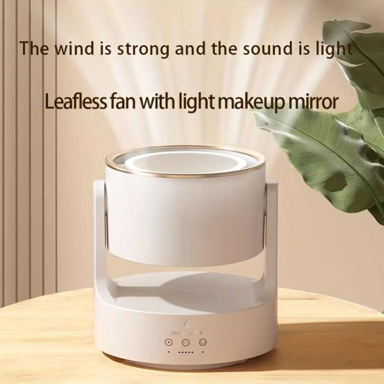 3 In 1 Multifunctional Desktop Fan with LED Light Cosmetic Mirror Reluova