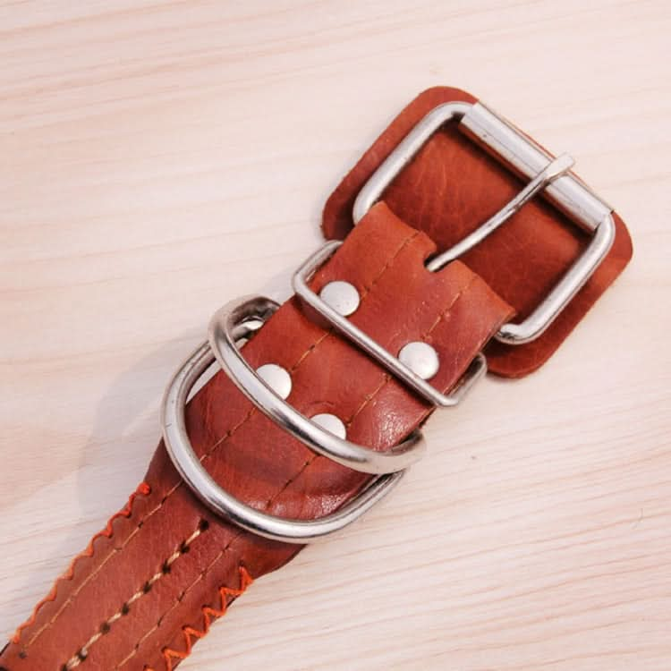 Leather Pet Dog Collar Large Durable And Soft Woven Pet Neck Collar - Reluova