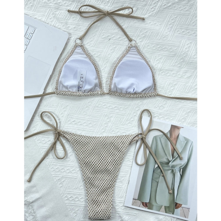 Women Halter Neck Tie Bikini Two-piece Set Female Swimsuit