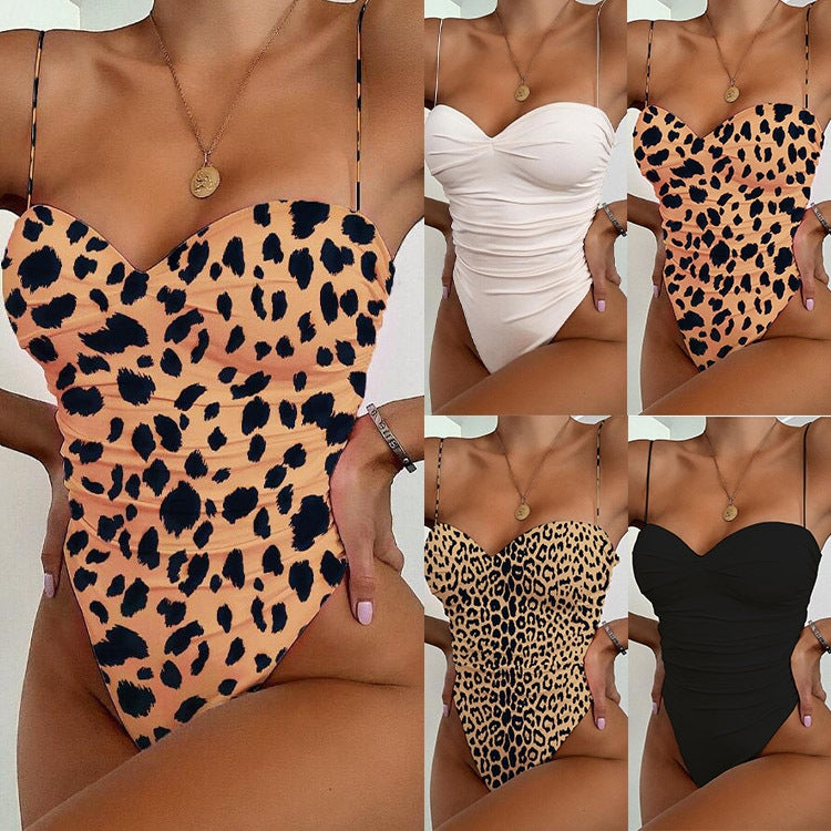 Women One Piece Swimsuit Push Up Bandeau Thong Triangle Bathing Suit My Store