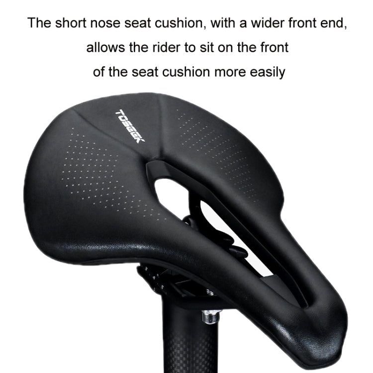 TOSEEK Bicycle Wide Seat Cushion Shock Absorption Comfortable Saddle Reluova