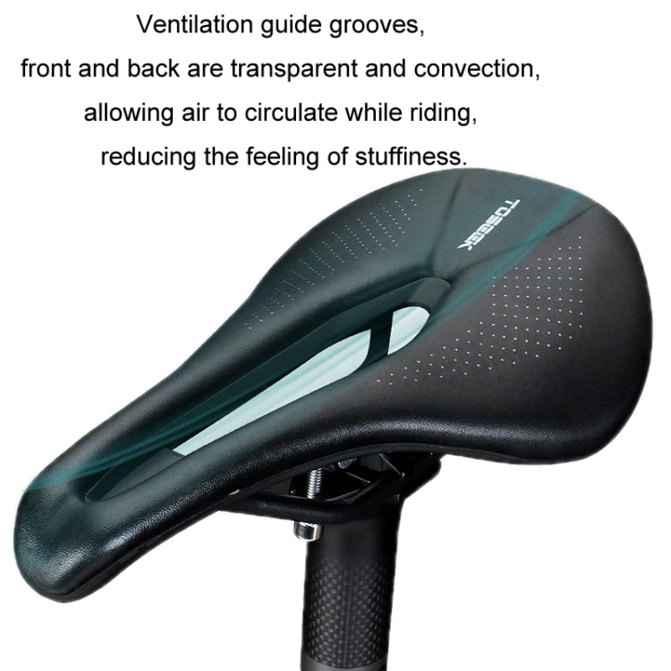 TOSEEK Bicycle Wide Seat Cushion Shock Absorption Comfortable Saddle Reluova