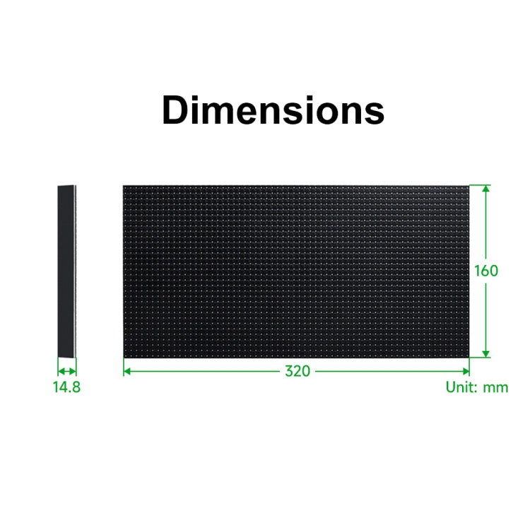 Waveshare RGB Full-color LED Matrix Panel, 5mm Pitch, 64x32 Pixels, Adjustable Brightness