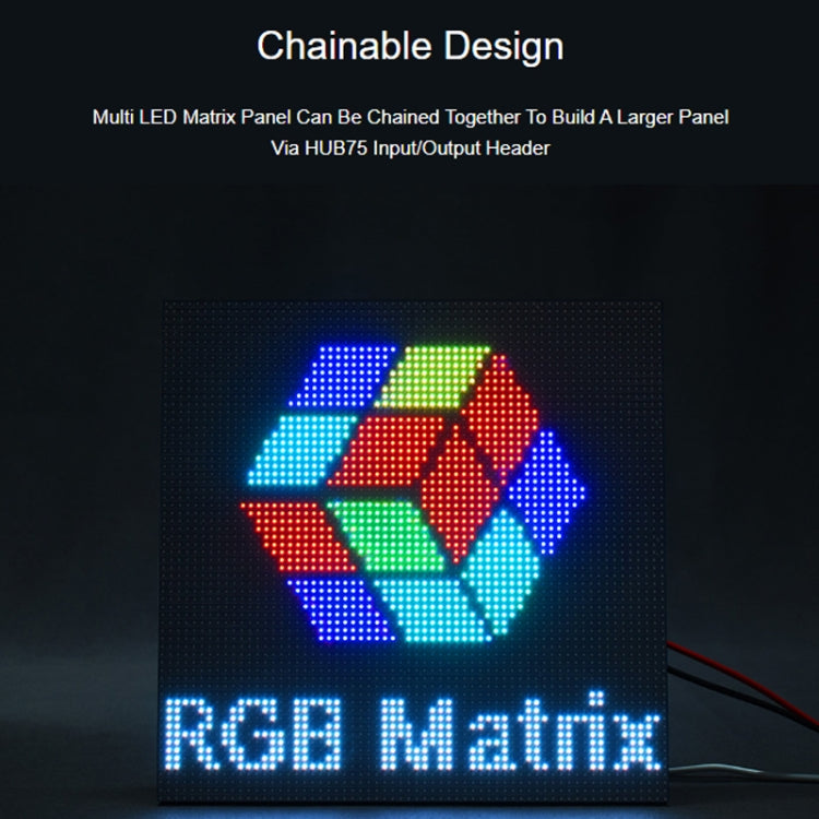 Waveshare RGB Full-color LED Matrix Panel, 5mm Pitch, 64x32 Pixels, Adjustable Brightness Reluova