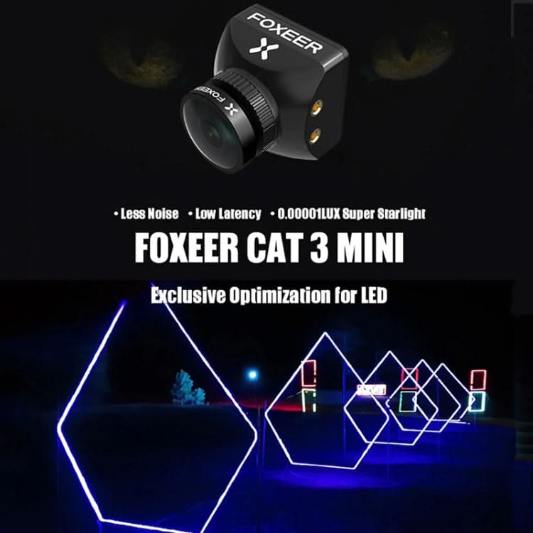 Foxeer Cat 3 FPV Night Camera 1200TVL Starlight 0.00001Lux Camera For RC FPV Racing Drone Reluova