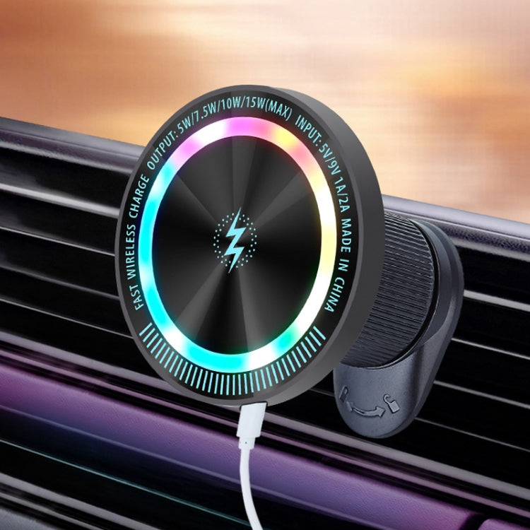 Magsafe 15W Magnetic Colorful Light Wireless Charging Mobile Phone Holder ÎҵÄÉ̵ê