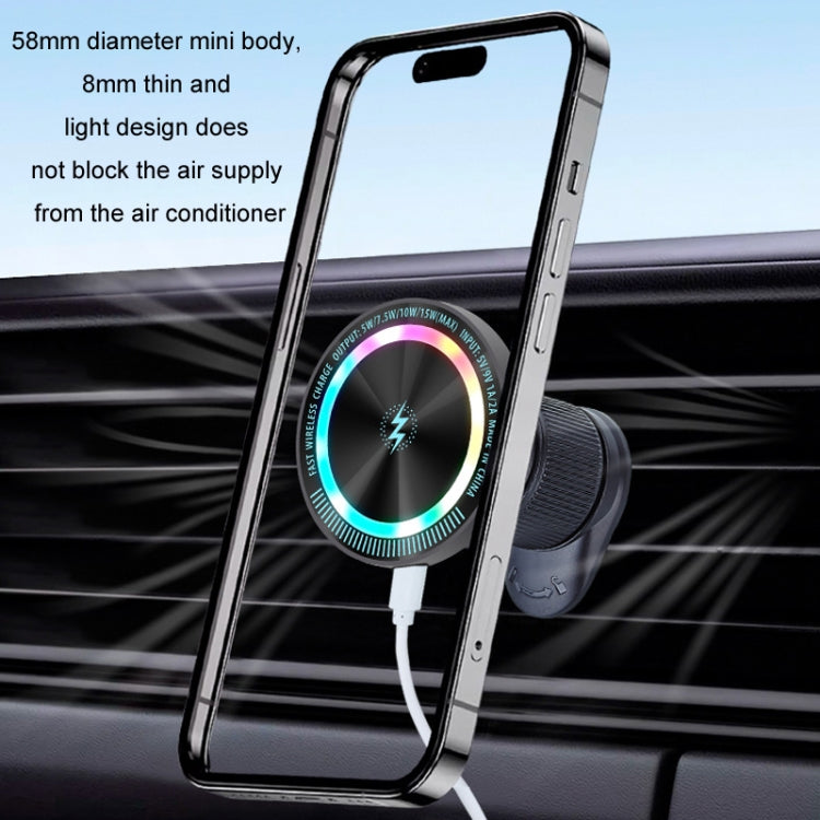 Magsafe 15W Magnetic Colorful Light Wireless Charging Mobile Phone Holder ÎҵÄÉ̵ê