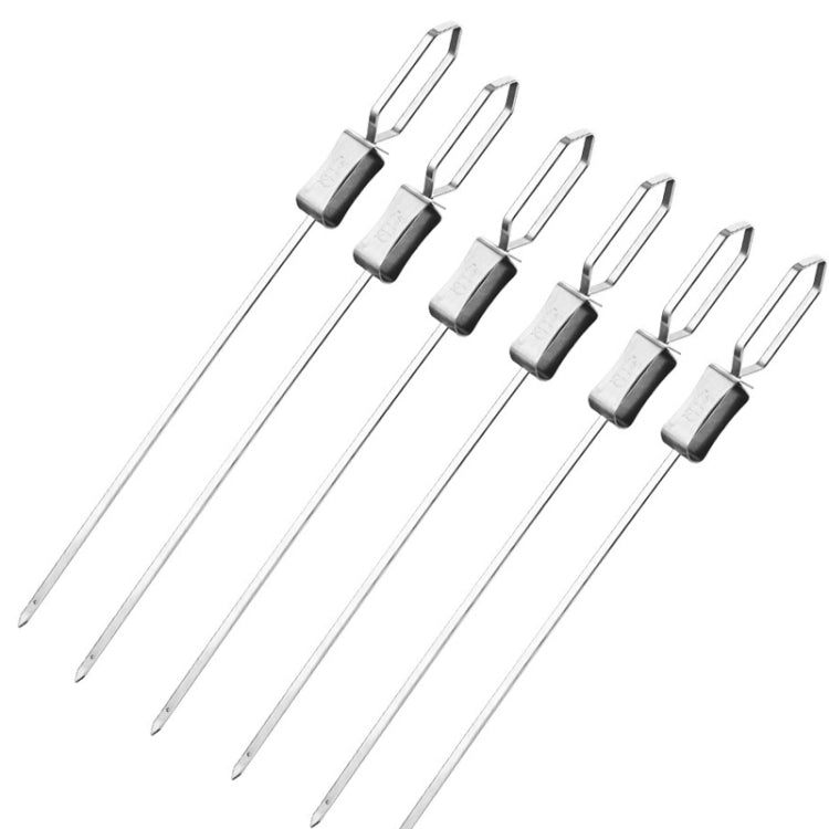 Stainless Steel BBQ Skewers Semi-Automatic Barbecue Fork Reluova