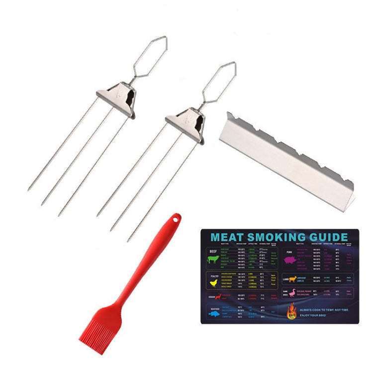 Stainless Steel BBQ Skewers Semi-Automatic Barbecue Fork Reluova