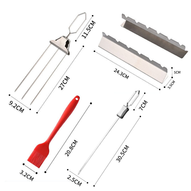 Stainless Steel BBQ Skewers Semi-Automatic Barbecue Fork Reluova