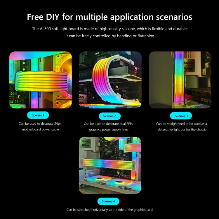 AOSOR AL300 Computer Glow Line ARGB Neon Cable Motherboard Chassis Light Strip Light Board Decoration My Store