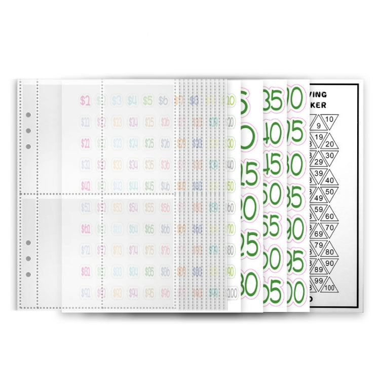 25sheets /Set A5 6 Holes Save Money Challenge Envelopes Replacement Inner Page My Store