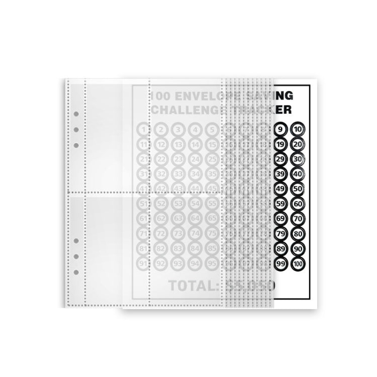 25sheets /Set A5 6 Holes Save Money Challenge Envelopes Replacement Inner Page My Store