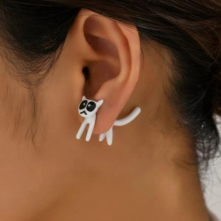 1pair Cute Cats Simple Ear Studs Ladies Detachable Earrings-Reluova