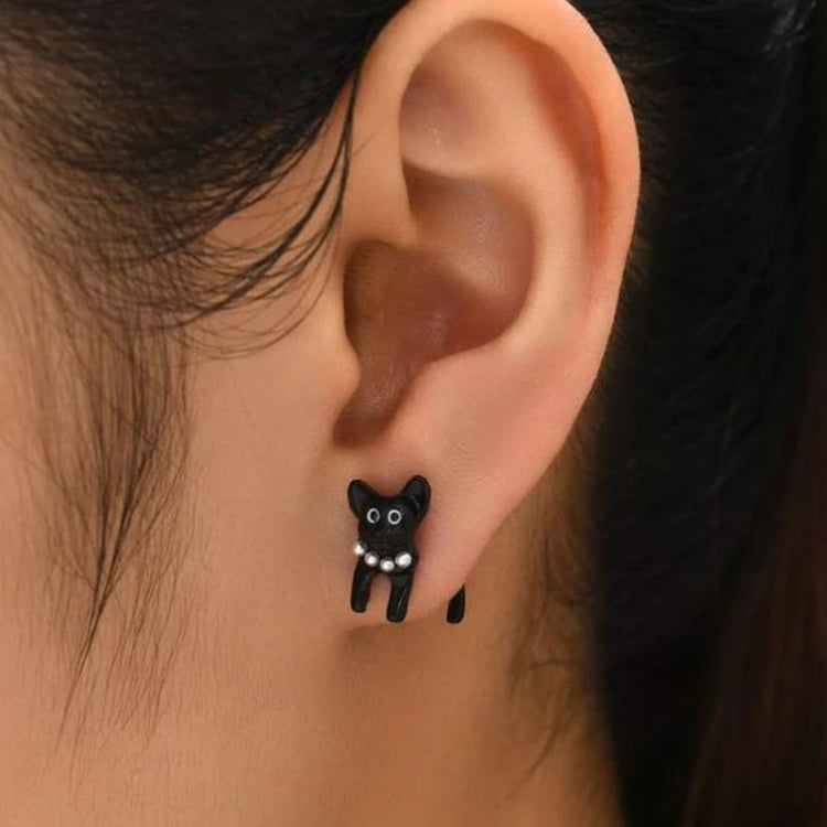 1pair Cute Cats Simple Ear Studs Ladies Detachable Earrings-Reluova