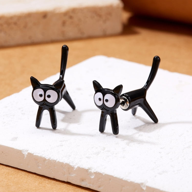 1pair Cute Cats Simple Ear Studs Ladies Detachable Earrings-Reluova