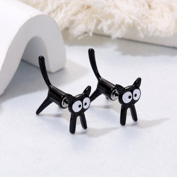 1pair Cute Cats Simple Ear Studs Ladies Detachable Earrings-Reluova