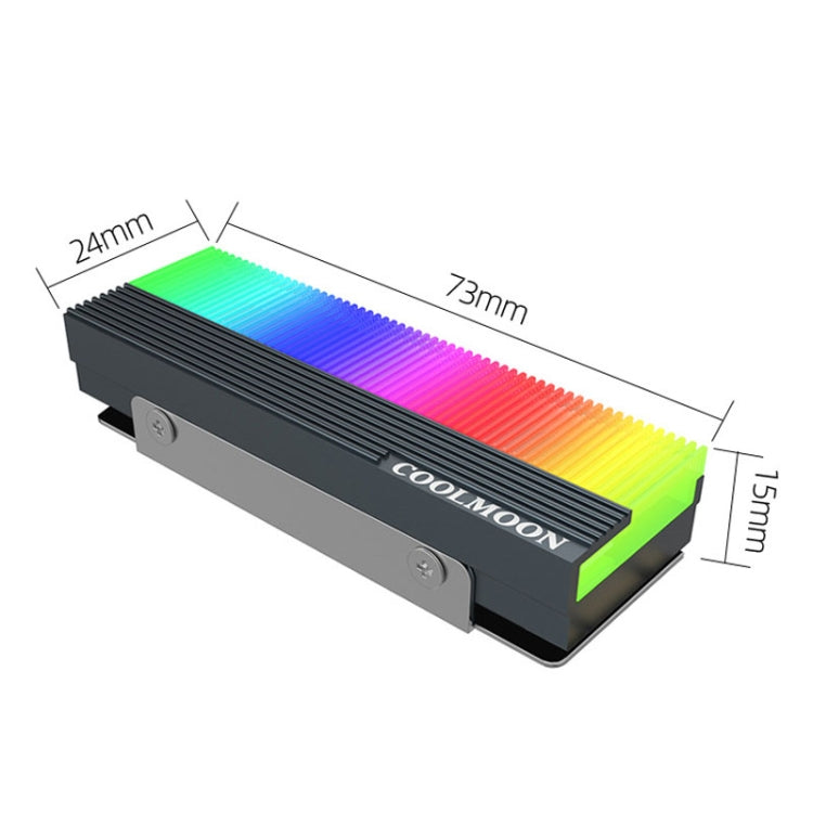 COOLMOON CM-M2A M.2 2280 Solid State Drive Cooler 5V ARGB Hard Drive Heatsink My Store