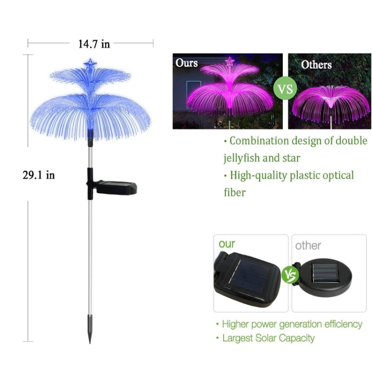 Solar Optical Fiber Jellyfish Lights Outdoor LED Waterproof Garden Decoration Ambiance Light My Store