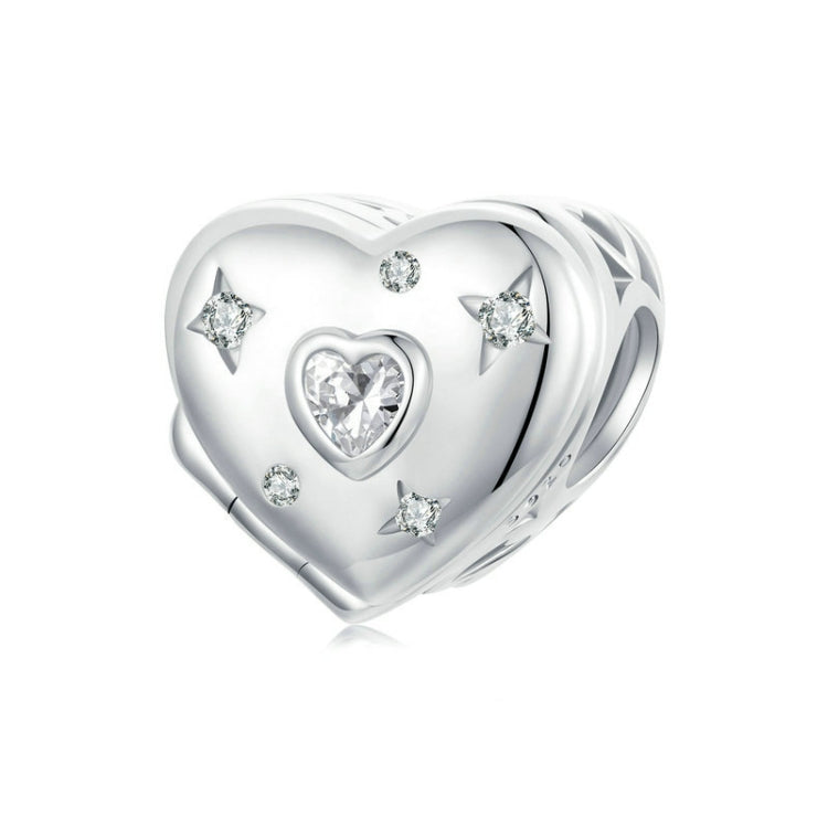 S925 Sterling Silver Platinum-plated Valentine Day Love Opening Closing DIY Beads My Store