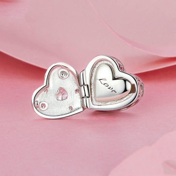 S925 Sterling Silver Platinum-plated Valentine Day Love Opening Closing DIY Beads My Store