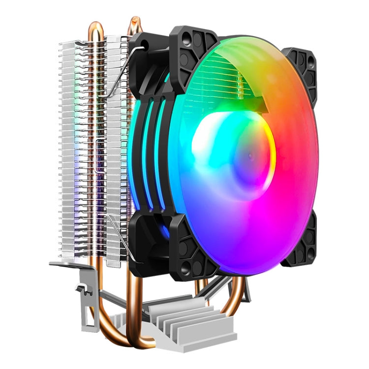 COOLMOON Frost Double Copper Tube CPU Fan Desktop PC Illuminated Silent AMD Air-Cooled Cooler