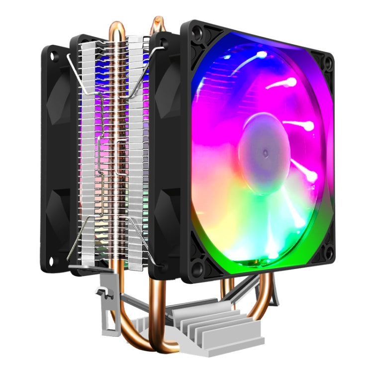 COOLMOON Frost Double Copper Tube CPU Fan Desktop PC Illuminated Silent AMD Air-Cooled Cooler