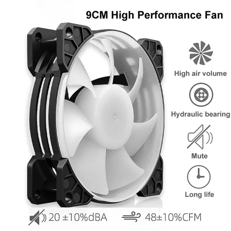 COOLMOON Frost Double Copper Tube CPU Fan Desktop PC Illuminated Silent AMD Air-Cooled Cooler My Store