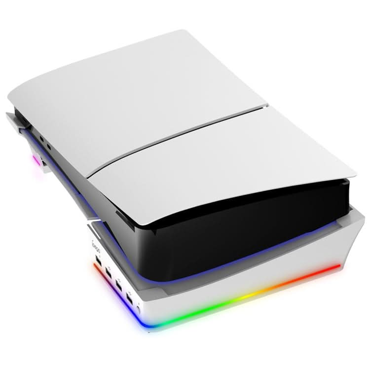 For Sony PS5 Slim IPEGA PG-P5S021 RGB Light Host Horizontal Stand With 4 USB HUBs Reluova