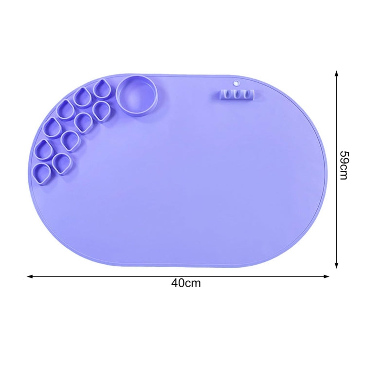 59 x 40cm  Oval Silicone Painting Pad Art Mat for Drawing Clay