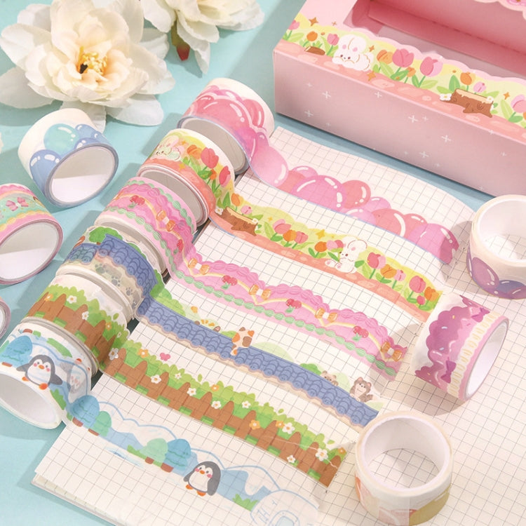 20rolls /Box Art Animals Flowers Washi Tape Set DIY Scrapbook Stickers-Reluova