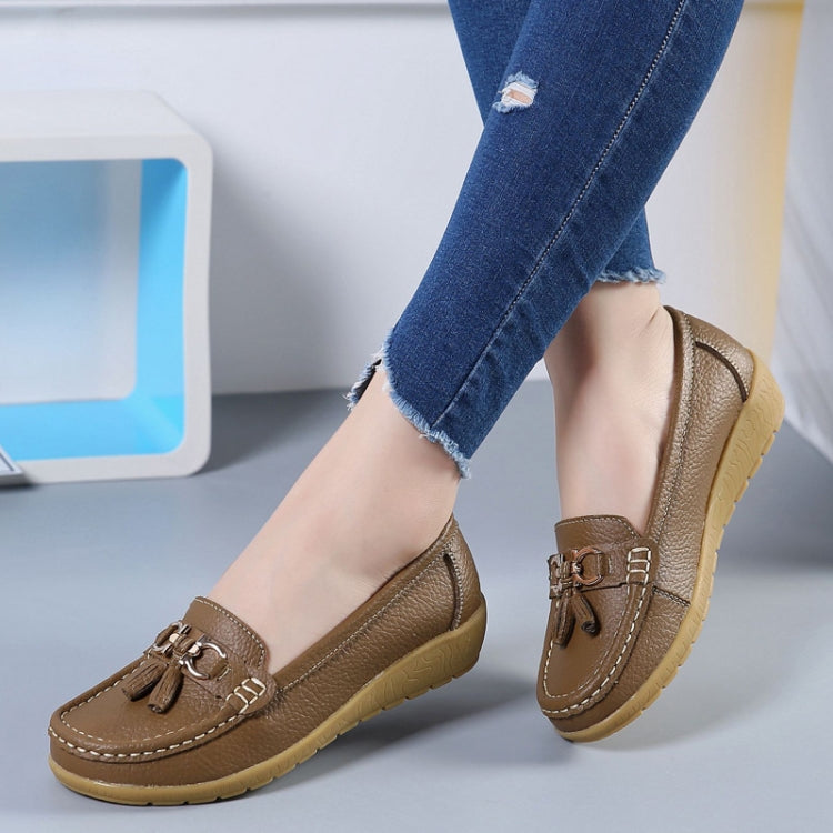 Leather Anti-Slip Flat Shoes Women Casual Shoes My Store