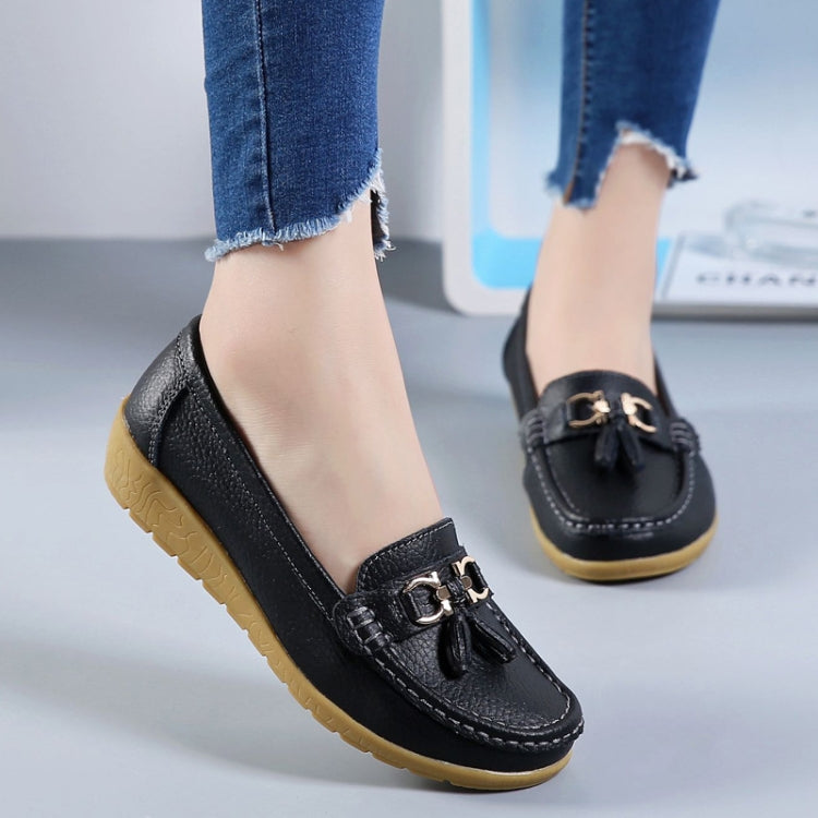 Leather Anti-Slip Flat Shoes Women Casual Shoes My Store