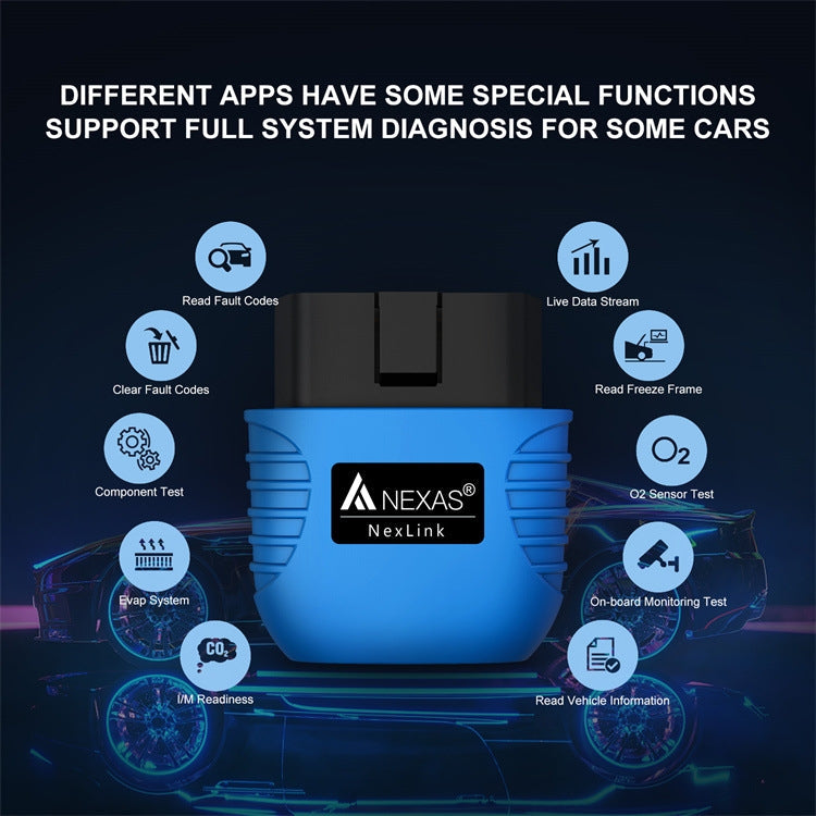 Nexas Bluetooth 5.0 OBD2 Diagnostic Scanner For IOS/Android