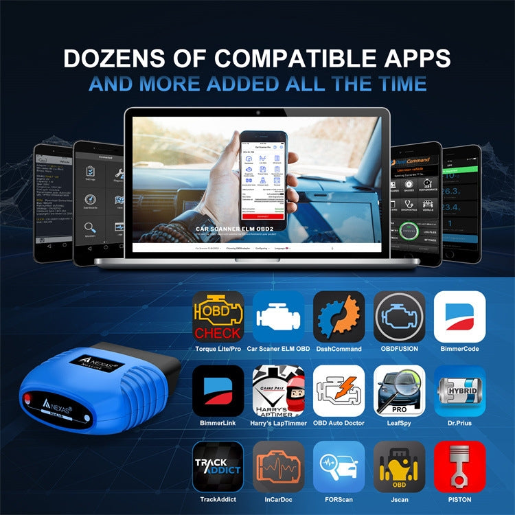 Nexas Bluetooth 5.0 OBD2 Diagnostic Scanner For IOS/Android