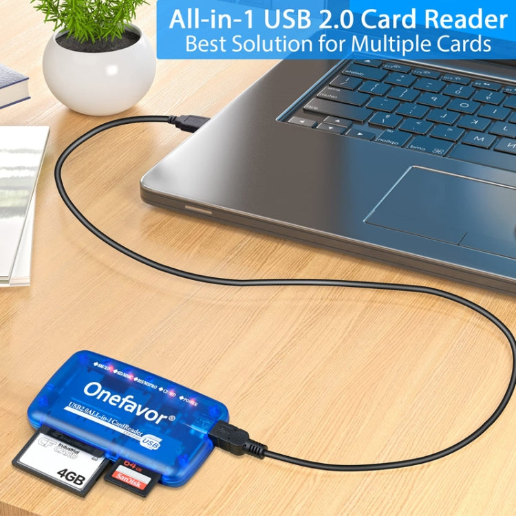 Onefavor All-In-One Card Reader Support SM / XD / SD / MMC / MS / CF Card My Store