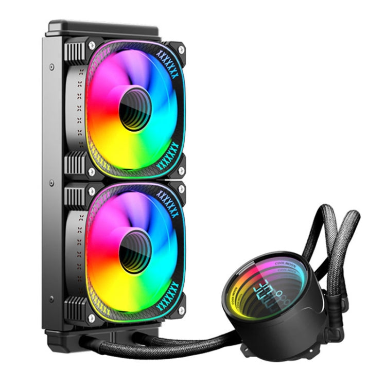 COOLMOON CM-YM-240T Digital ARGB Lens Edition Integrated Water Cooling CPU Cooler Temperature Display CPU Fan