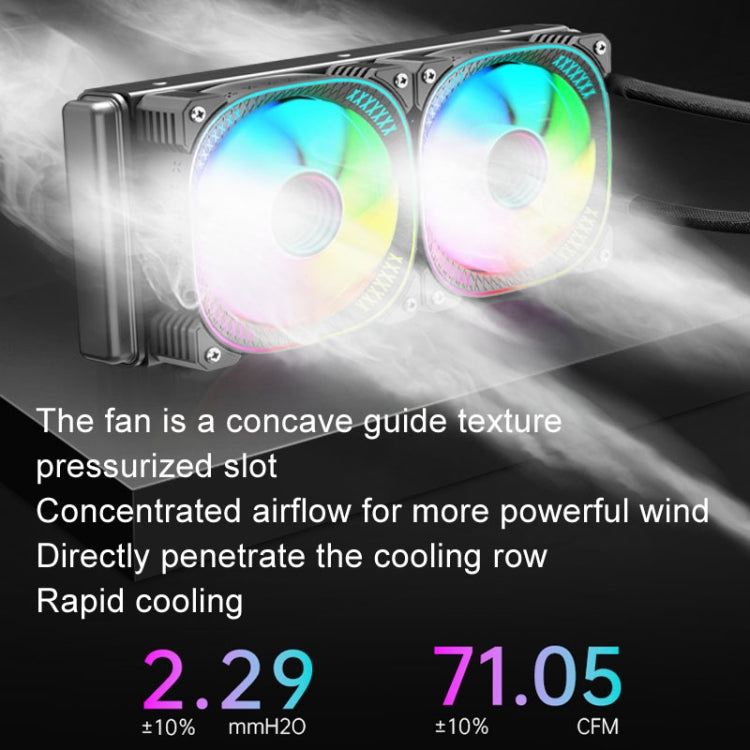 COOLMOON CM-YM-240T Digital ARGB Lens Edition Integrated Water Cooling CPU Cooler Temperature Display CPU Fan My Store