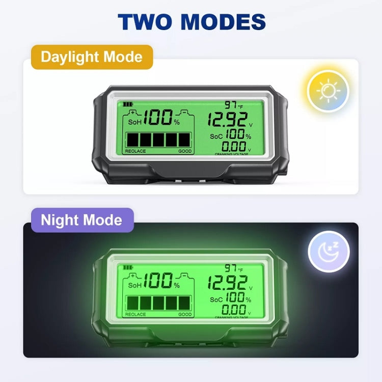 ANCEL 12V LED Car Battery Tester SOH/SOC Rechargeable Battery Analysis Tool