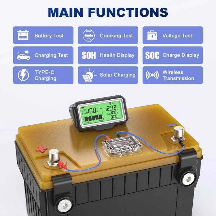 ANCEL 12V LED Car Battery Tester SOH/SOC Rechargeable Battery Analysis Tool ÎҵÄÉ̵ê