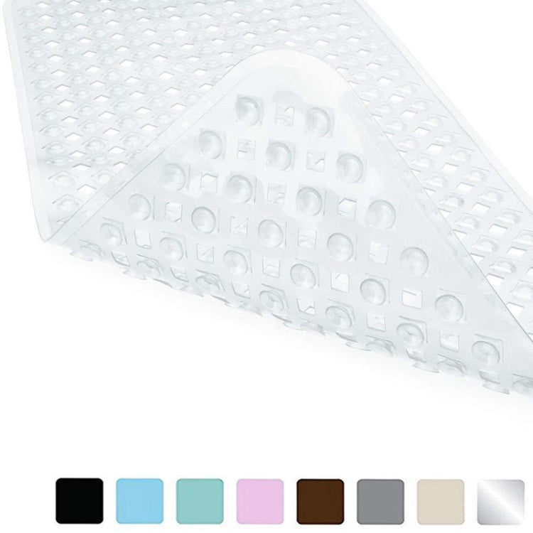 Non-slip Bath Mat Diamond Cut Bathtub Mats With Drain Holes And Suction Cup