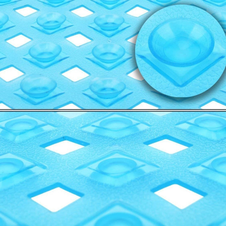 Non-slip Bath Mat Diamond Cut Bathtub Mats With Drain Holes And Suction Cup