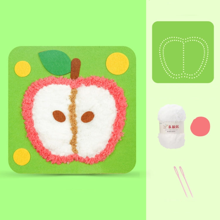 Montessori DIY Embroidery Board Kindergarten Children Cartoon Wool Stitching Material Kit Reluova